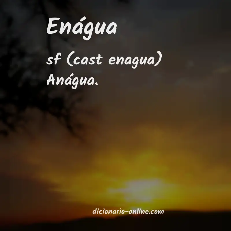 Significado de enágua