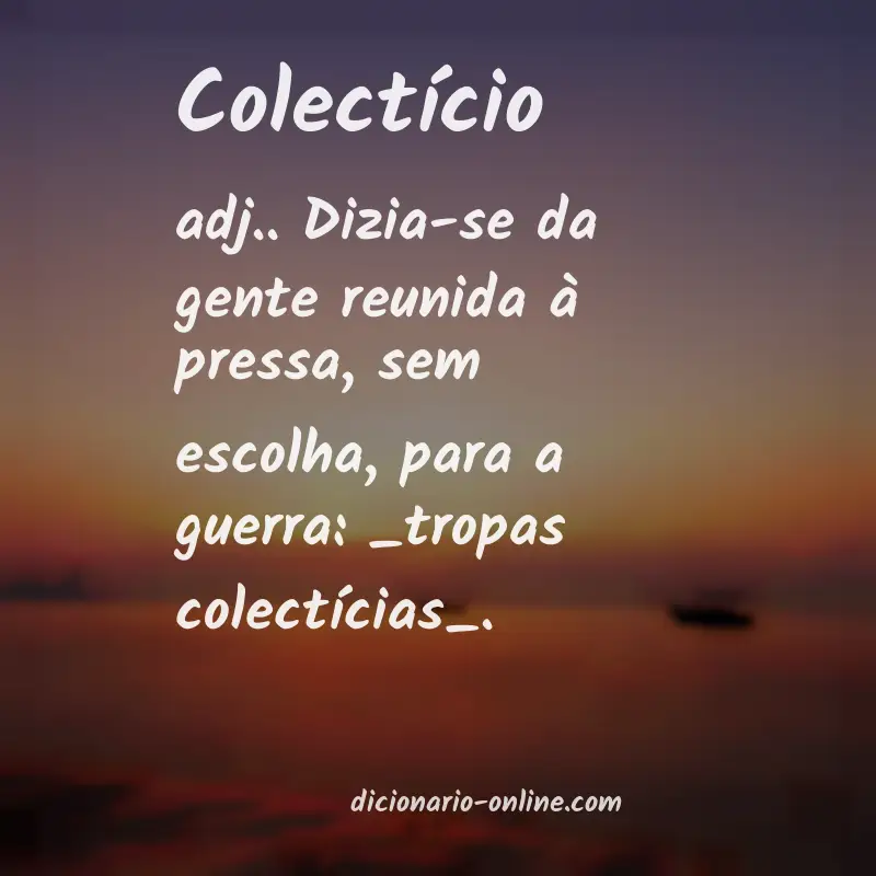 Significado de colectício