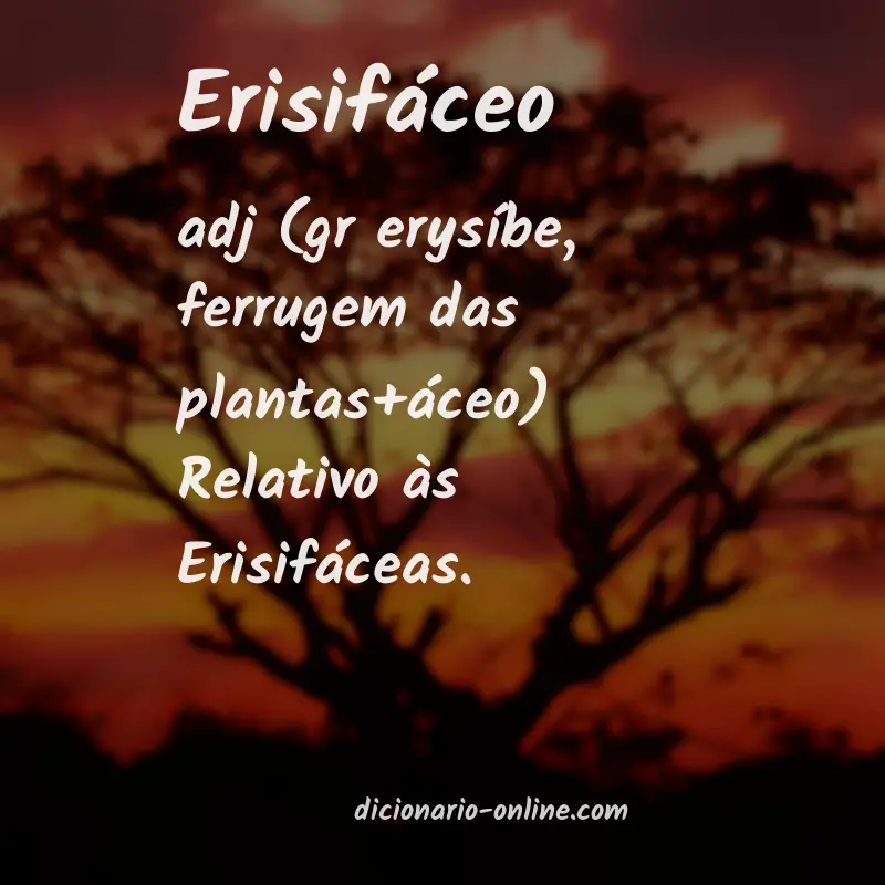 Significado de erisifáceo