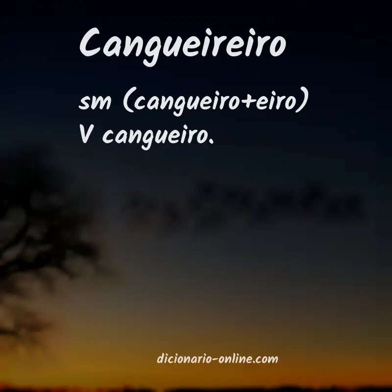 Significado de cangueireiro