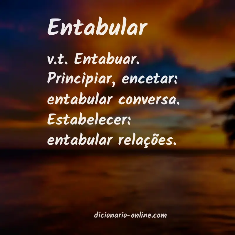 Significado de entabular