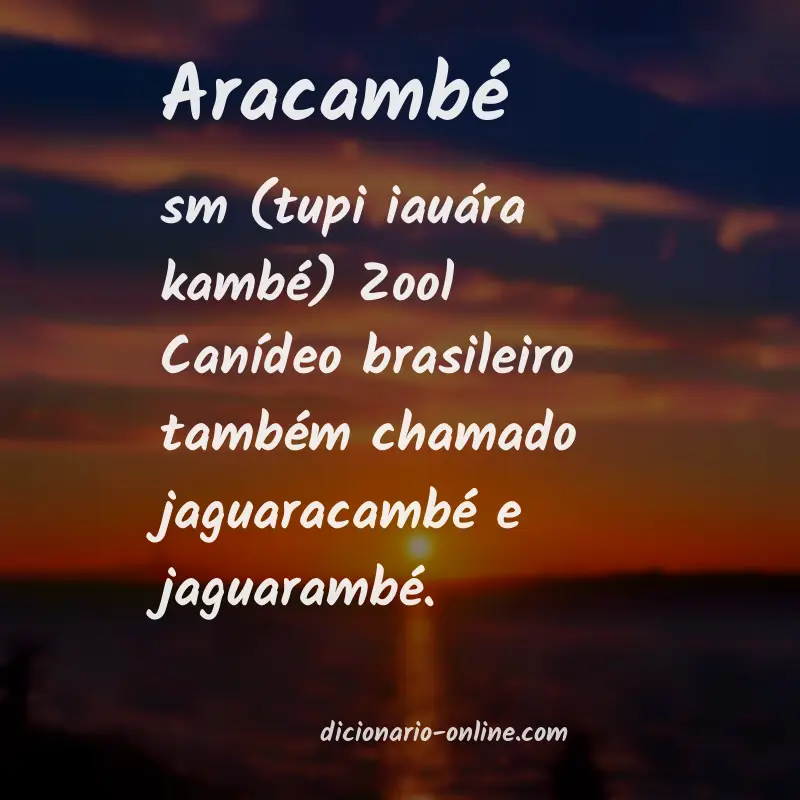 Significado de aracambé