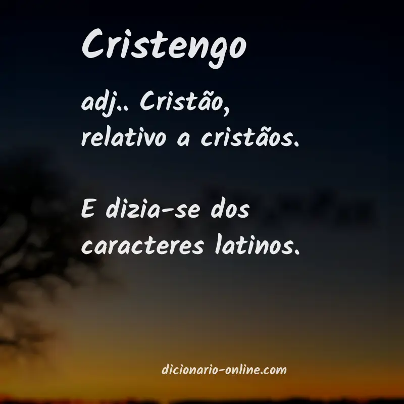 Significado de cristengo