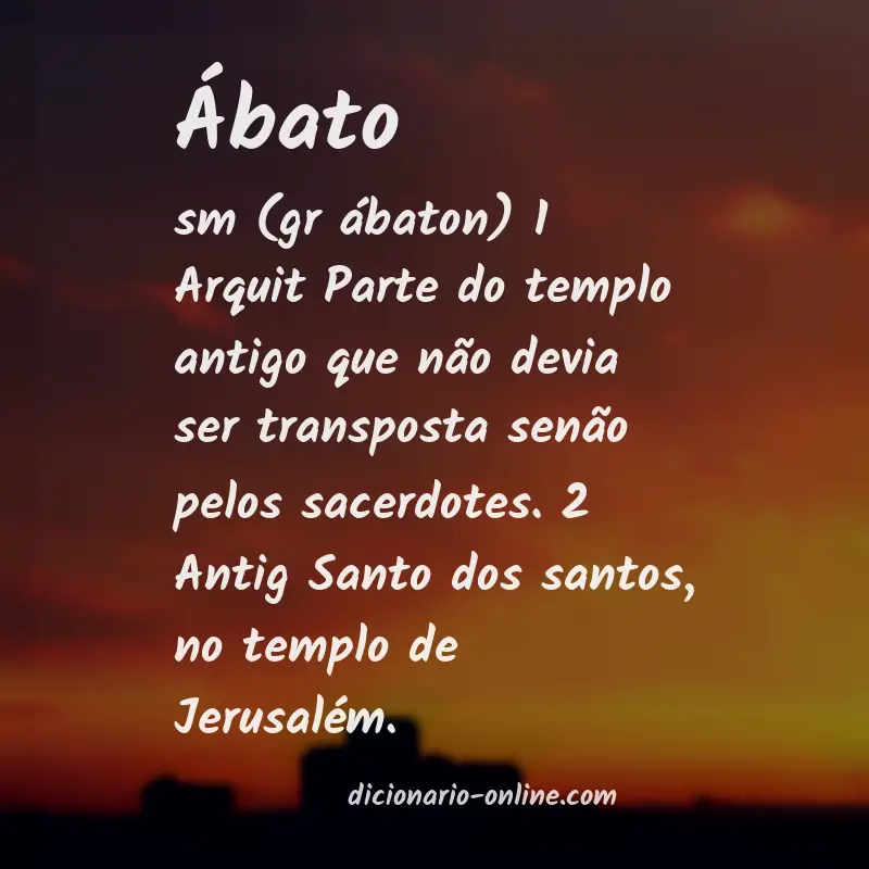 Significado de ábato