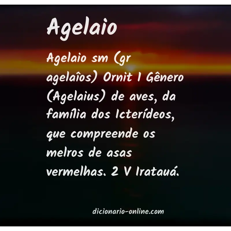 Significado de agelaio