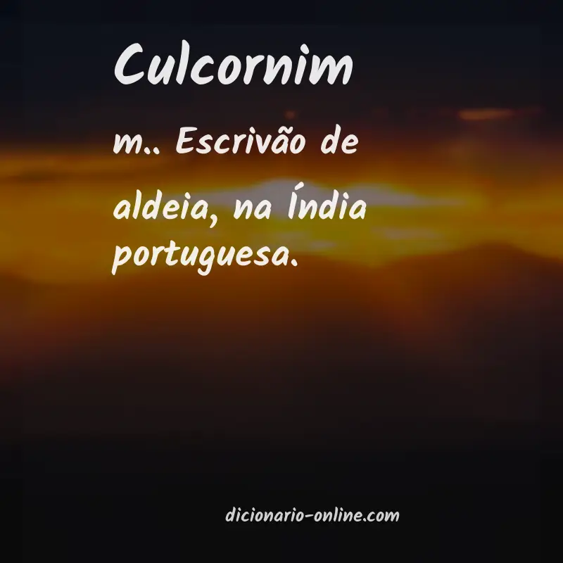Significado de culcornim