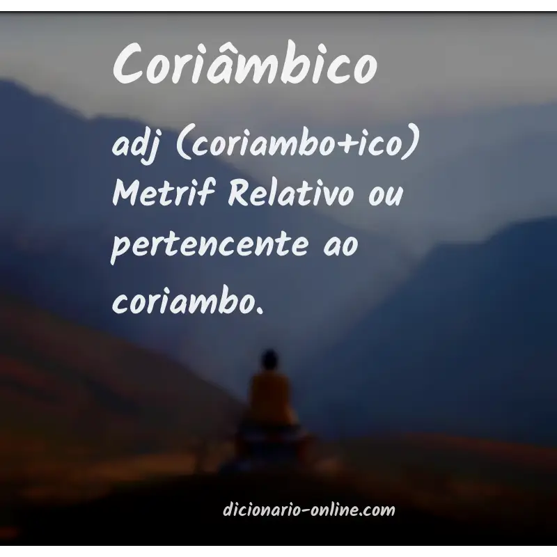 Significado de coriâmbico