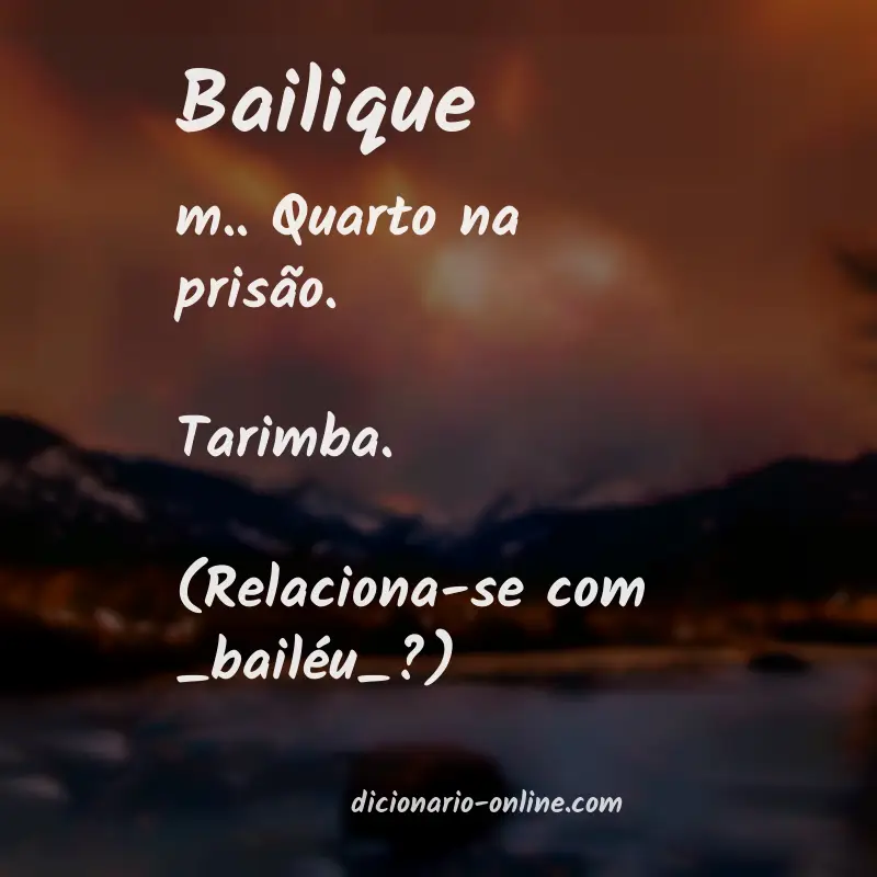 Significado de bailique