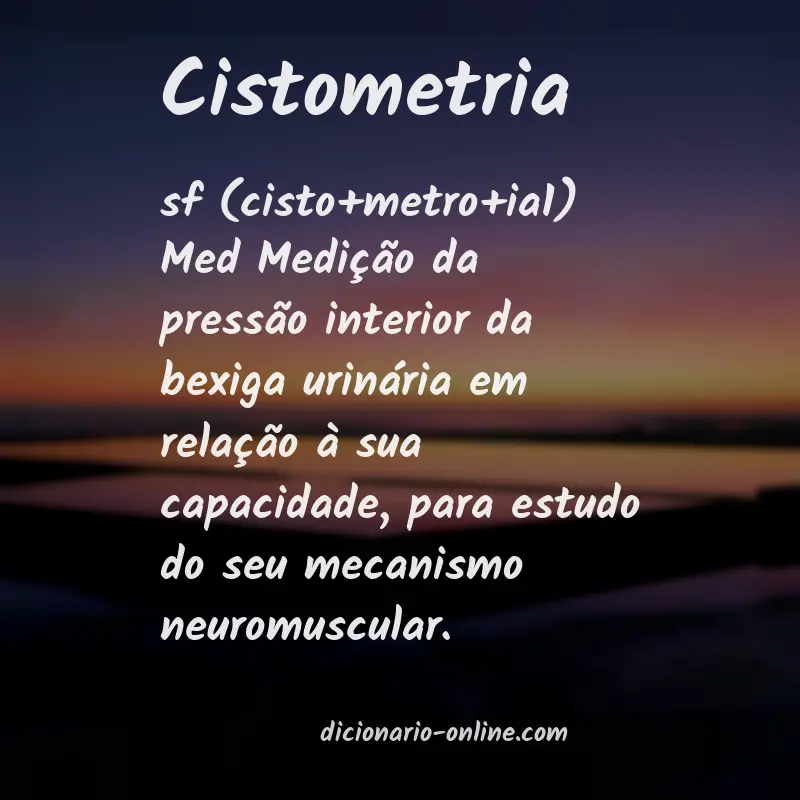 Significado de cistometria