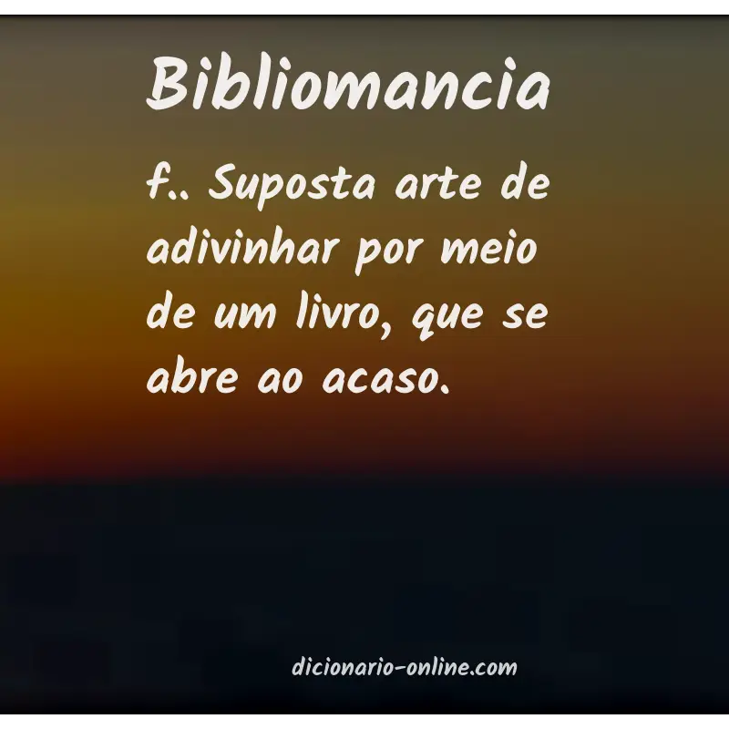 Significado de bibliomancia
