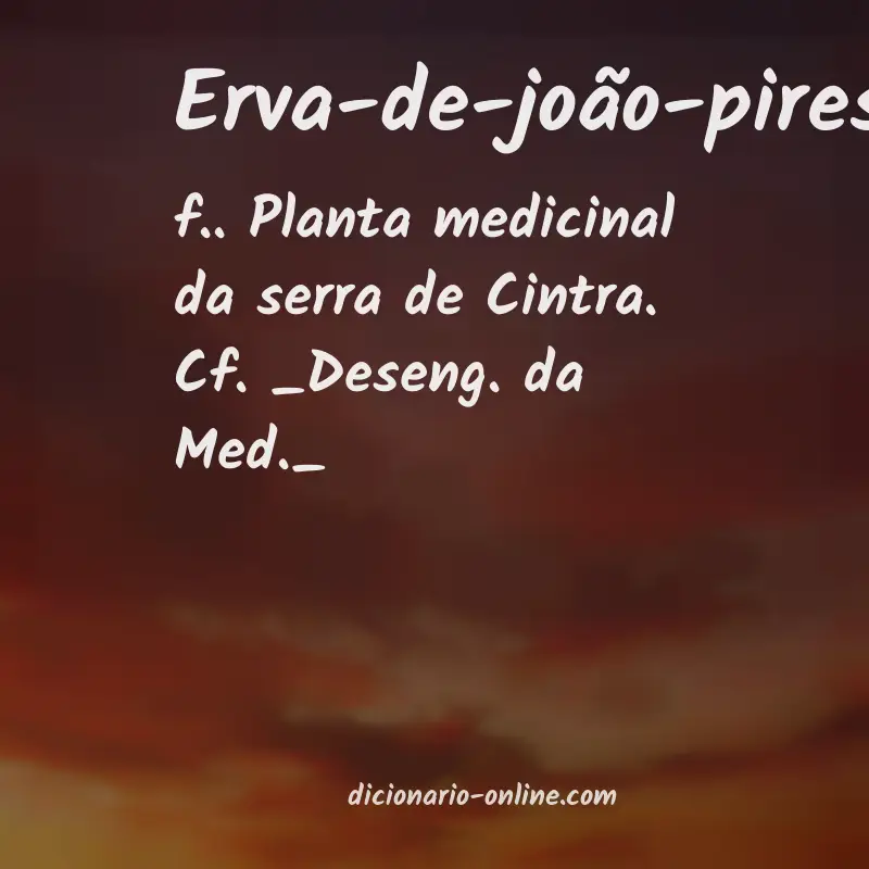 Significado de erva-de-joão-pires