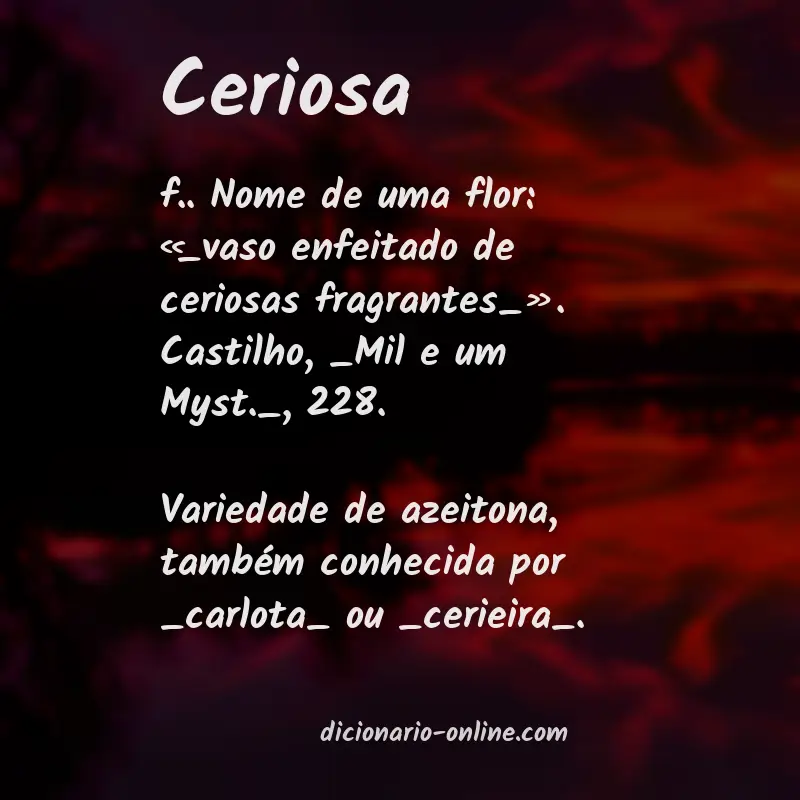 Significado de ceriosa