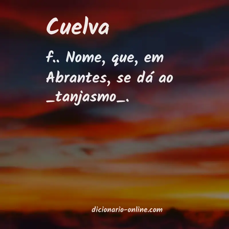 Significado de cuelva