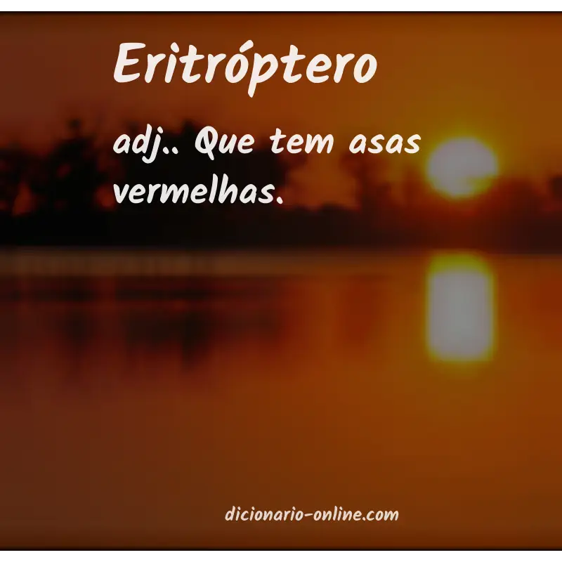Significado de eritróptero