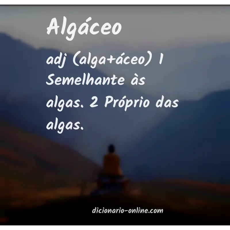 Significado de algáceo