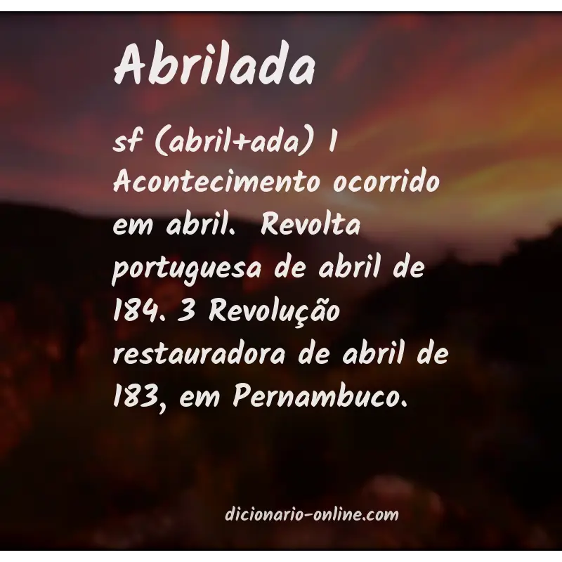 Significado de abrilada