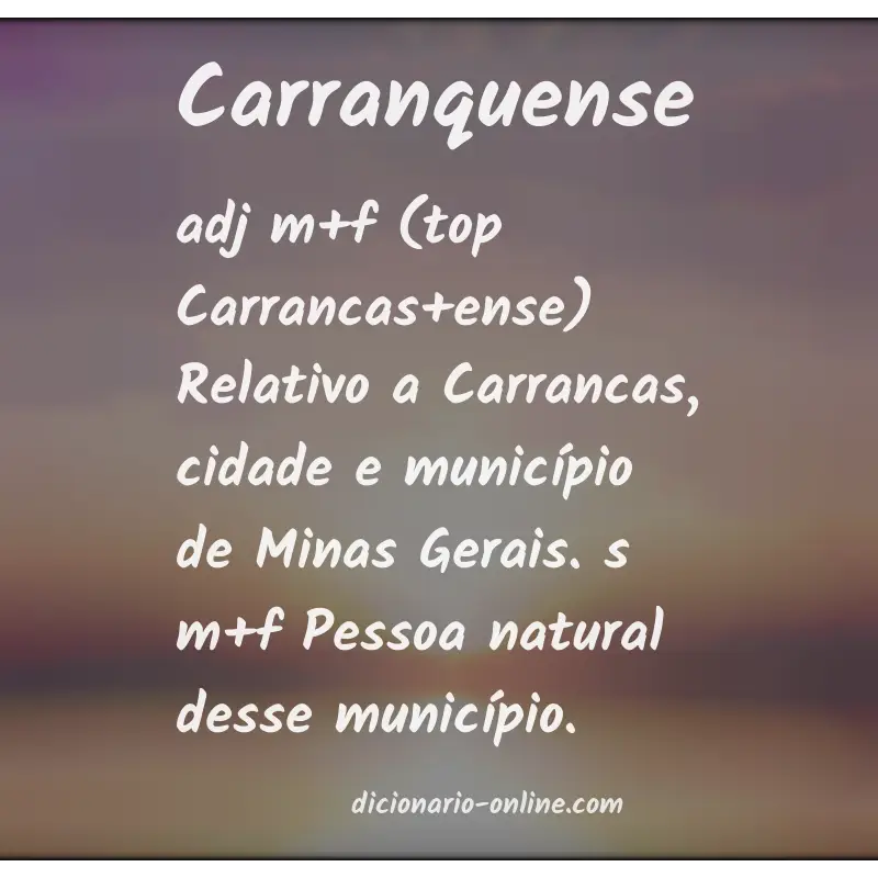 Significado de carranquense