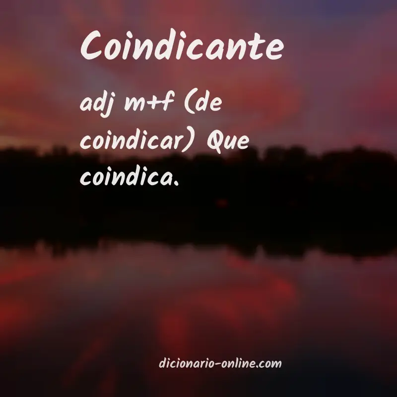 Significado de coindicante