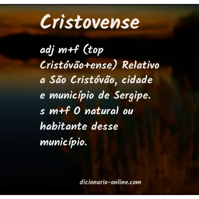 Significado de cristovense