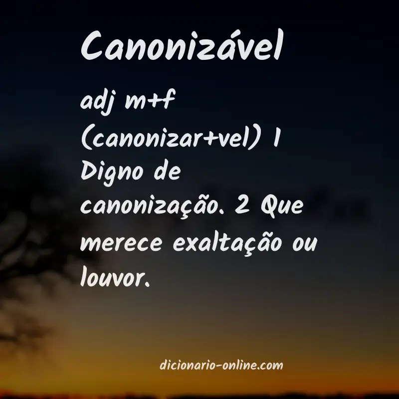 Significado de canonizável