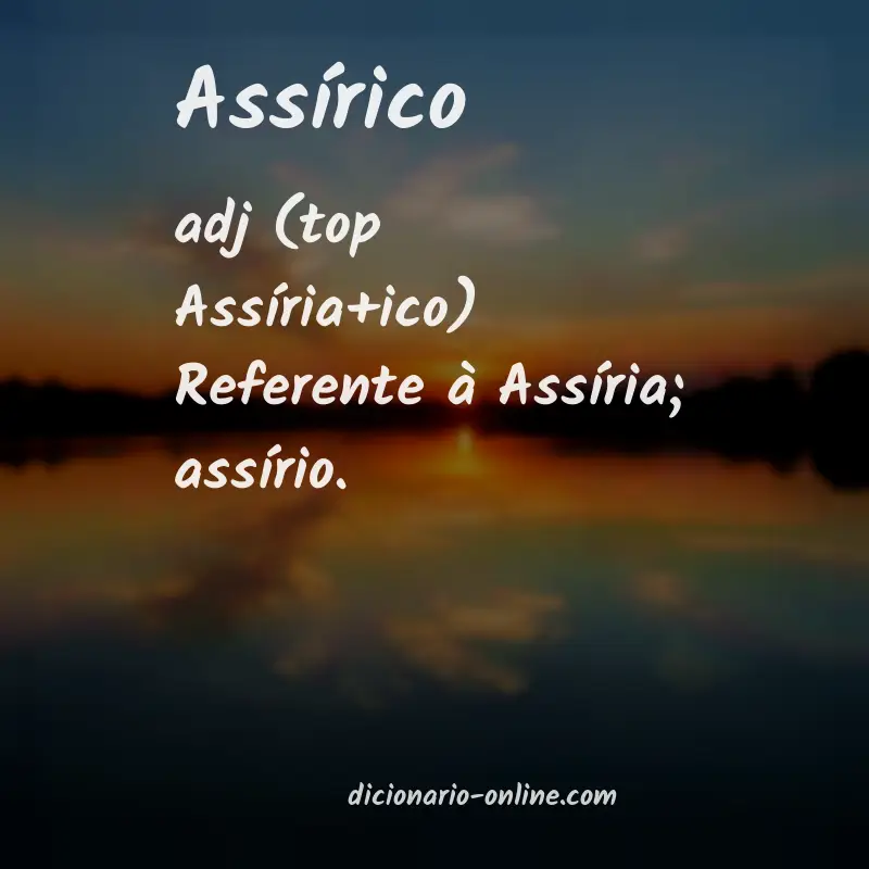 Significado de assírico