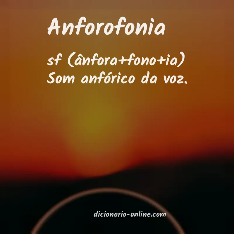 Significado de anforofonia