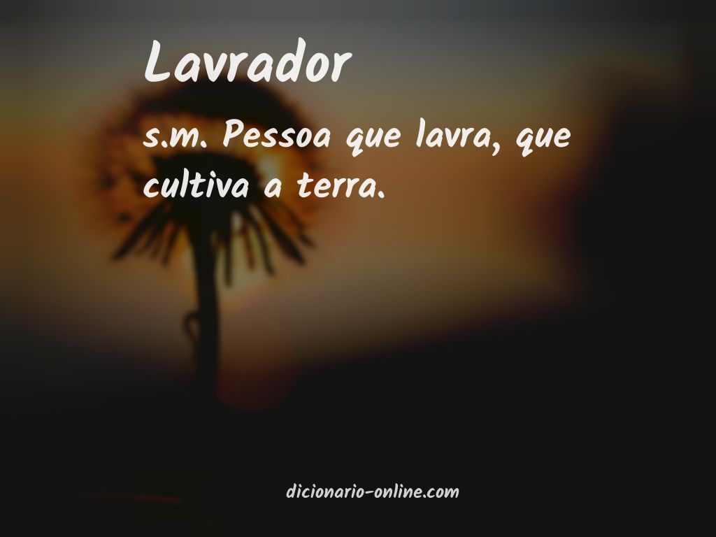 Significado de lavrador