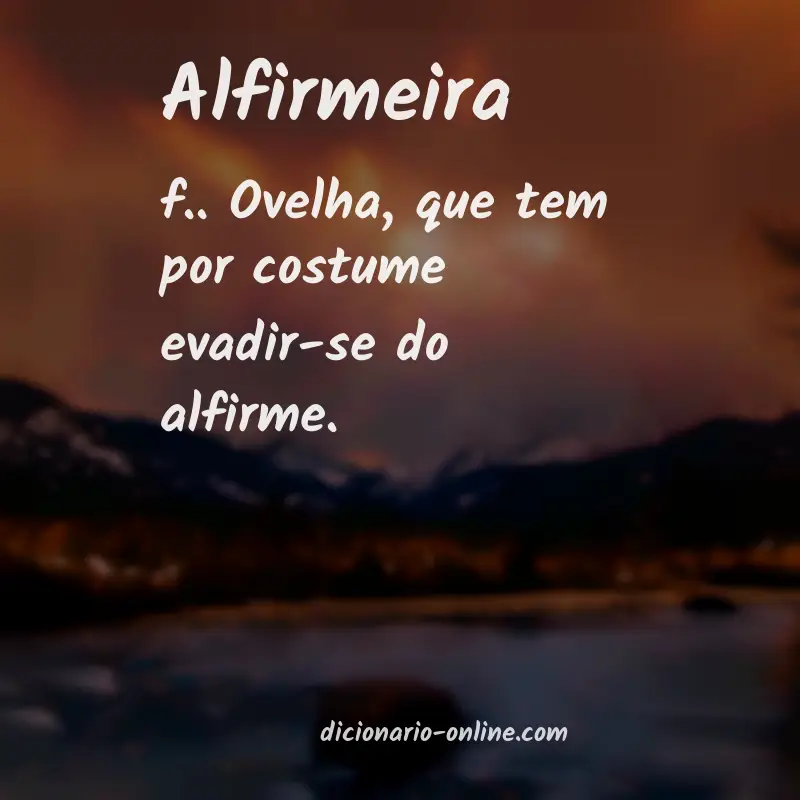 Significado de alfirmeira