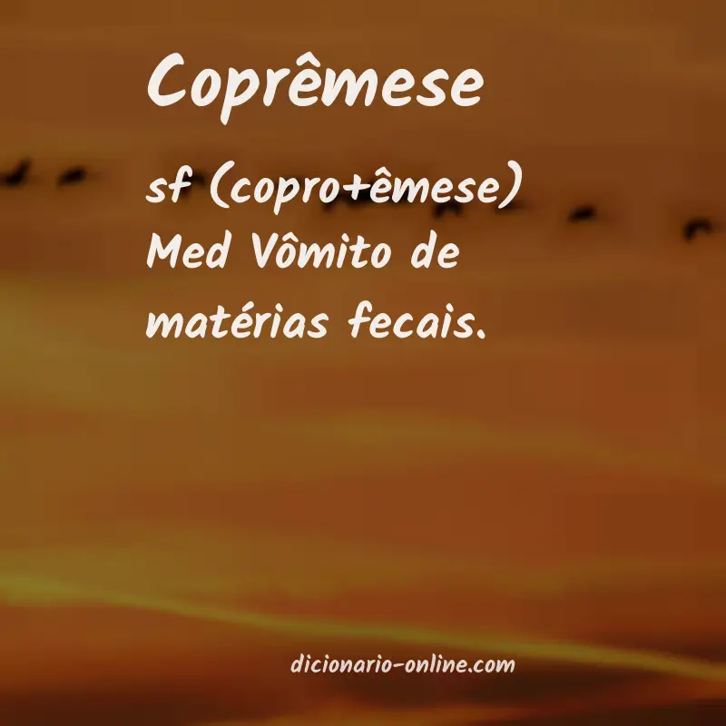 Significado de coprêmese