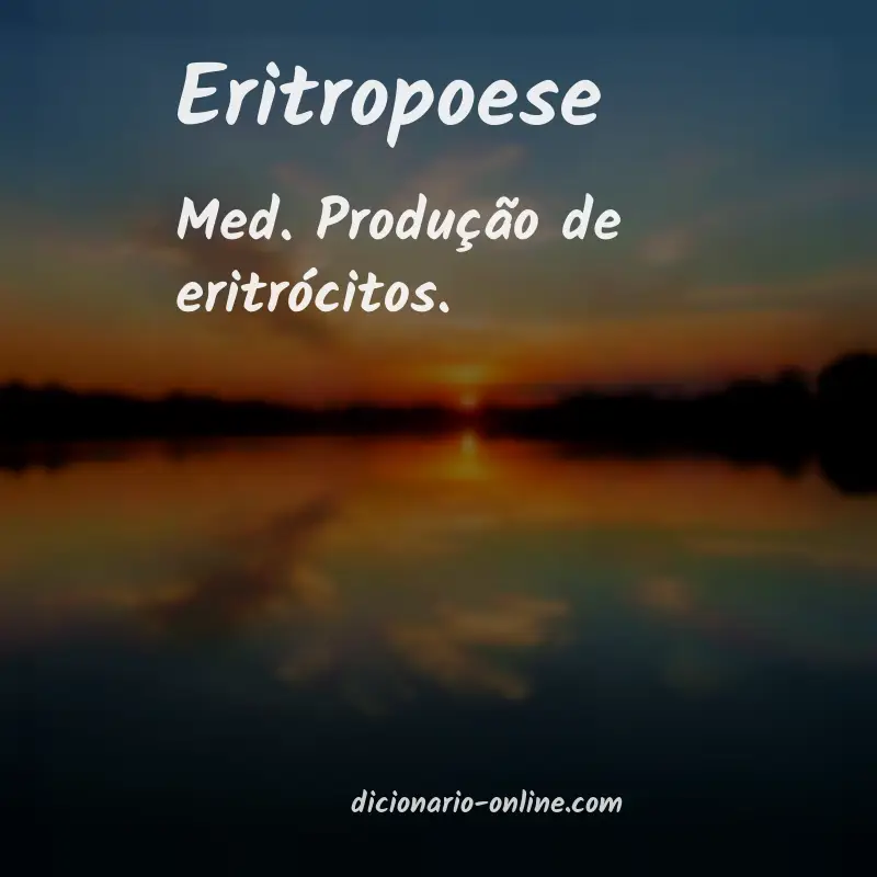 Significado de eritropoese