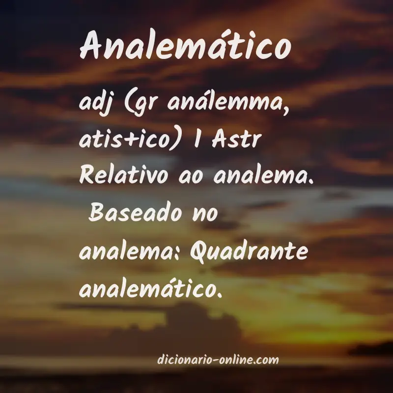 Significado de analemático