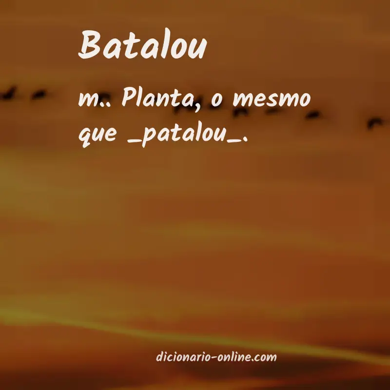 Significado de batalou