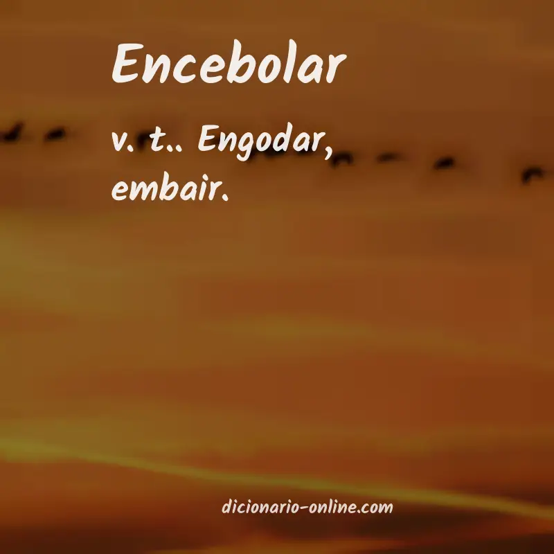 Significado de encebolar