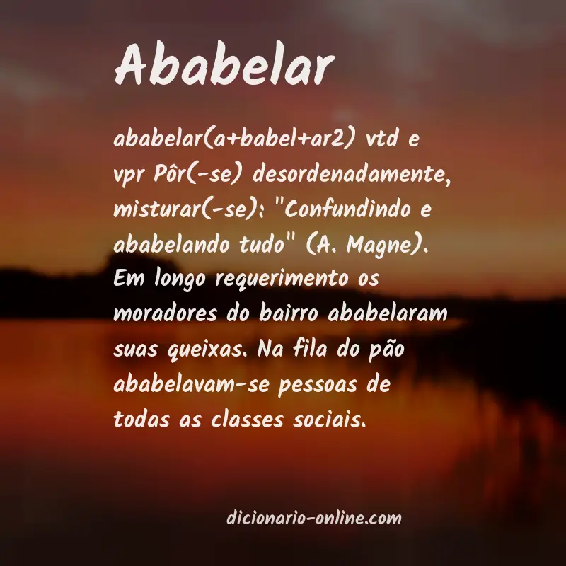 Significado de ababelar