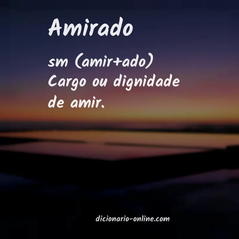 Significado de amirado