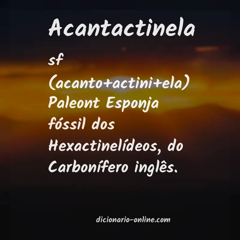 Significado de acantactinela