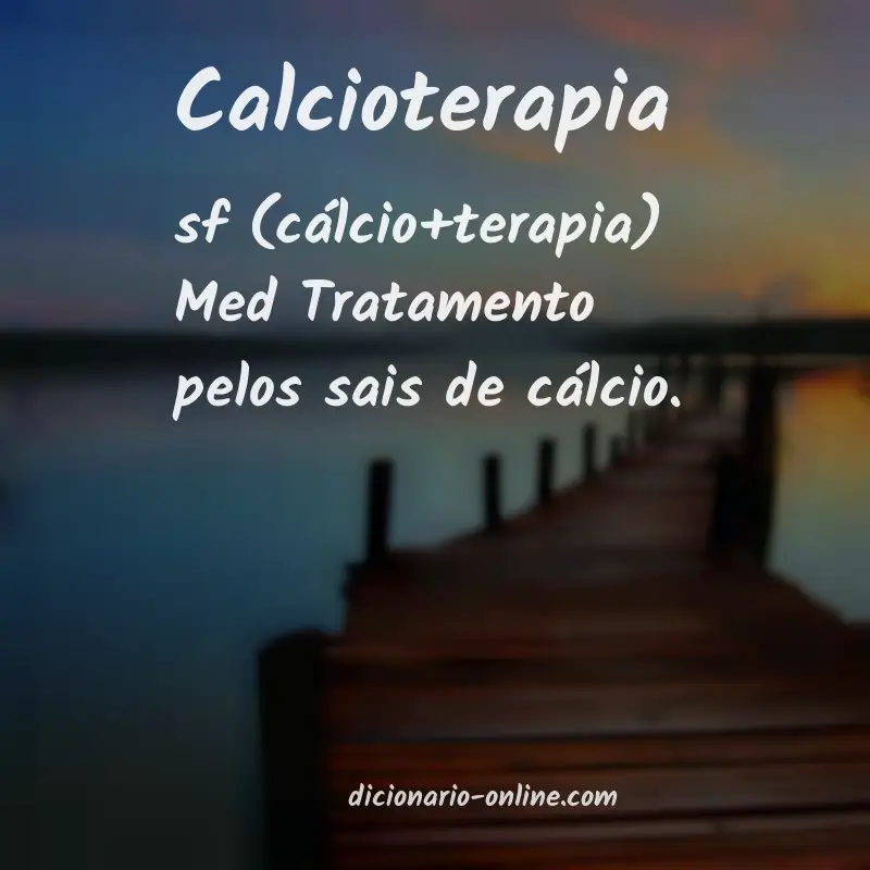 Significado de calcioterapia