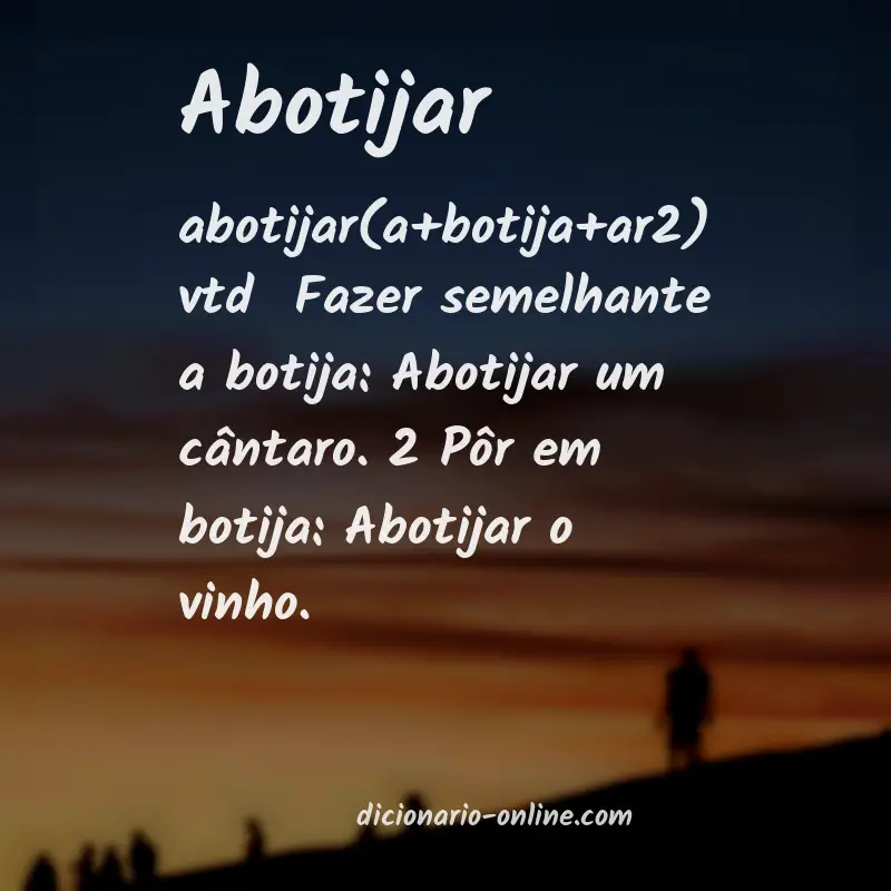 Significado de abotijar