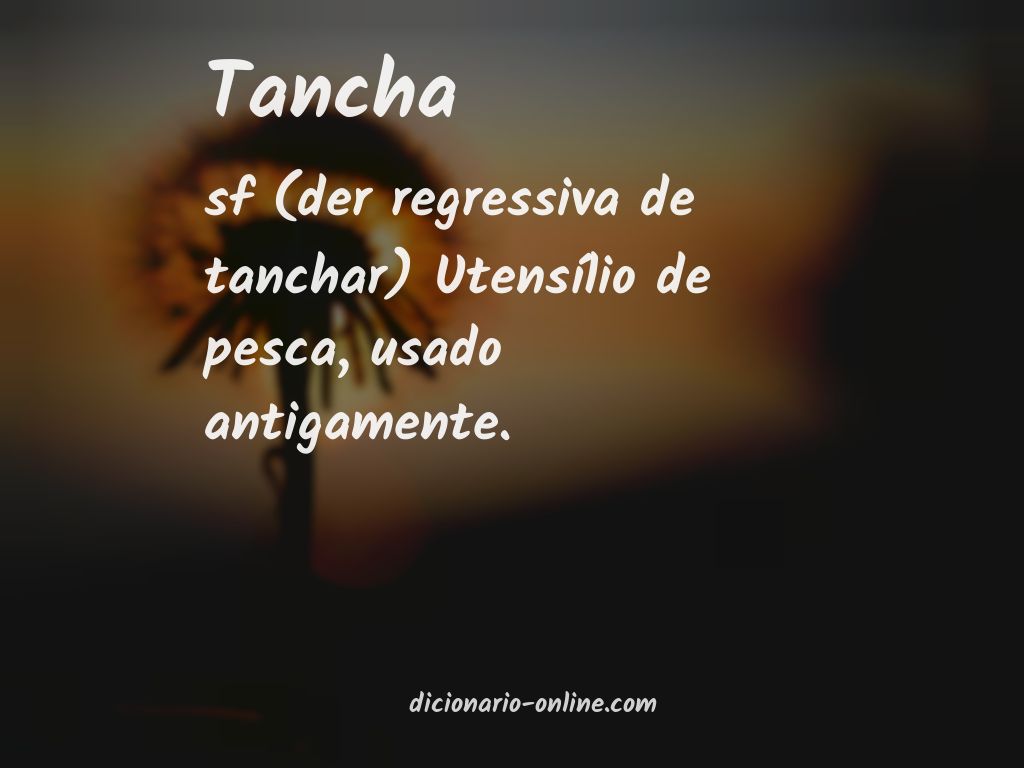 Significado de tancha