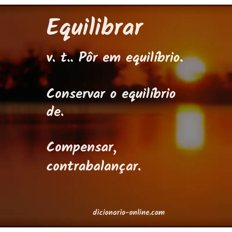 Significado de equilibrar