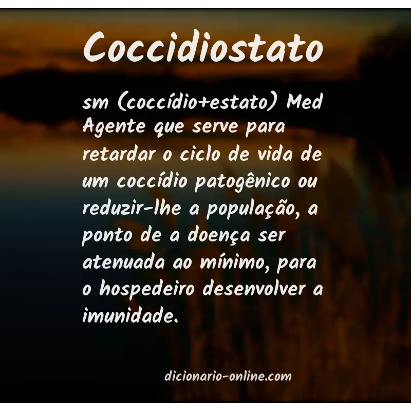 Significado de coccidiostato