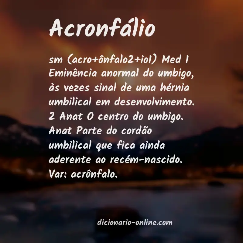 Significado de acronfálio