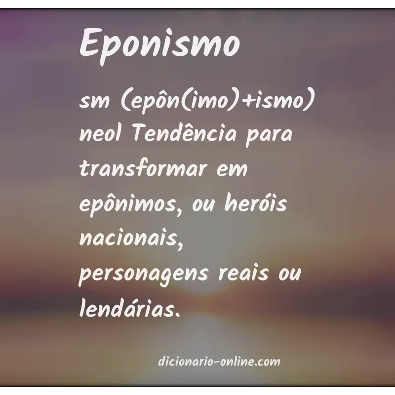 Significado de eponismo