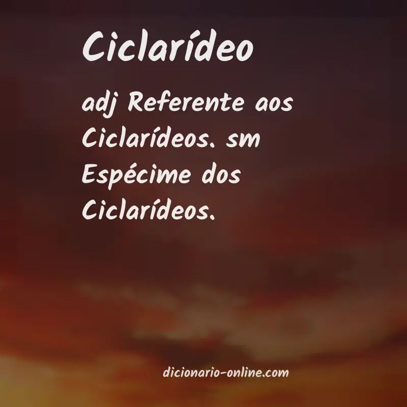 Significado de ciclarídeo