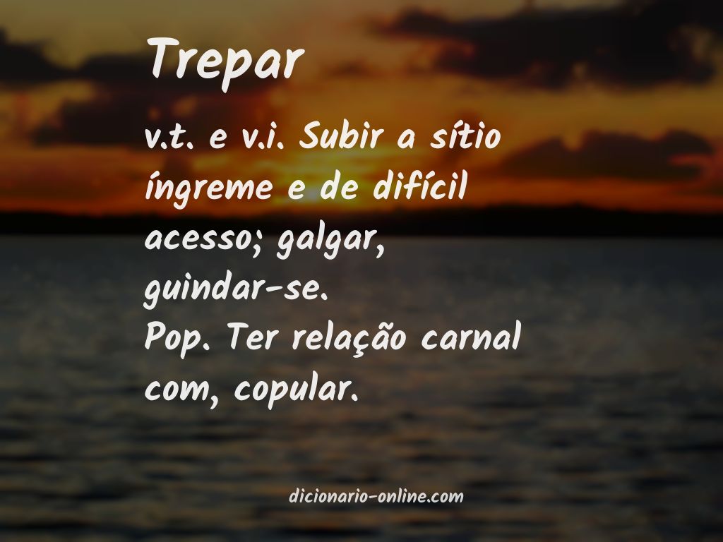 Significado de trepar