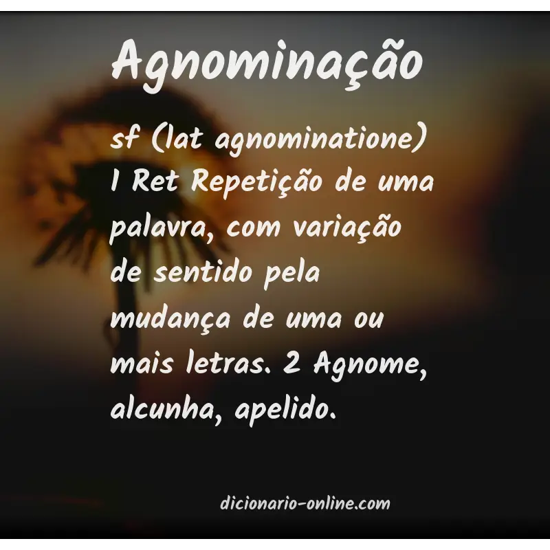 Significado de agnominação