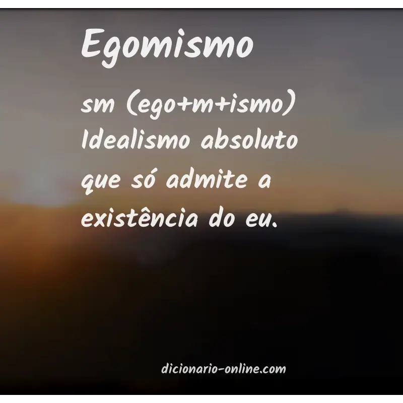 Significado de egomismo