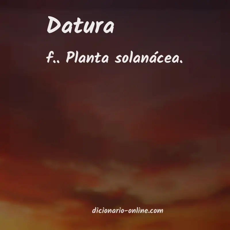 Significado de datura