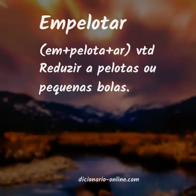 Significado de empelotar