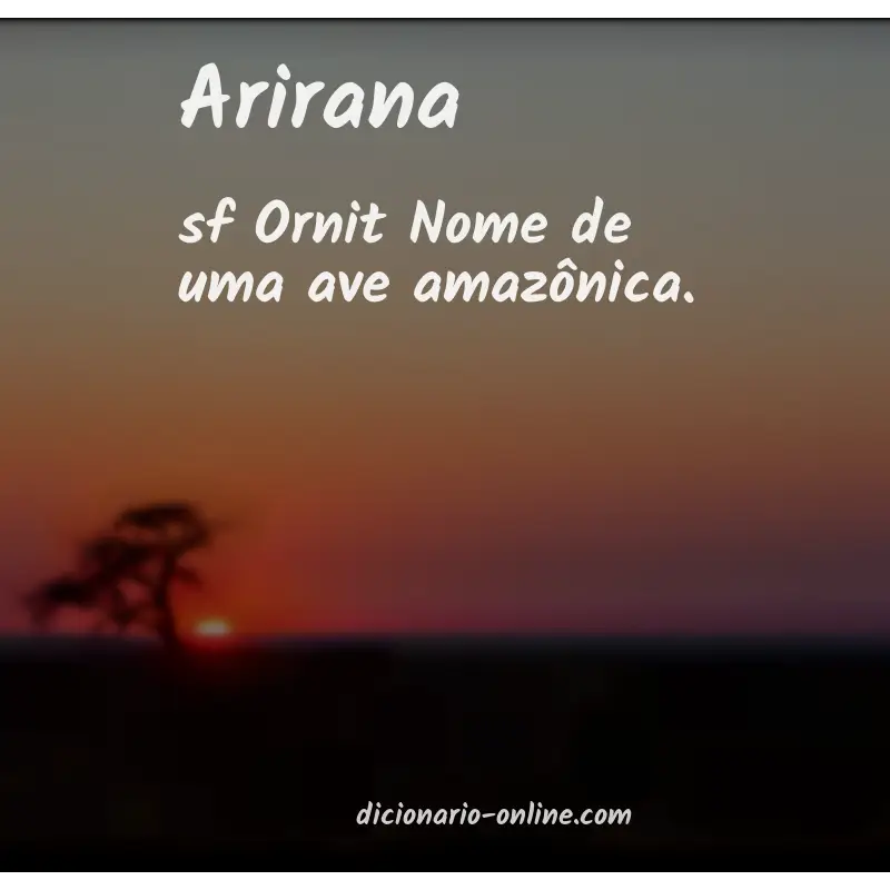 Significado de arirana
